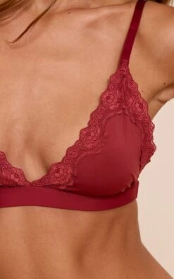 Burgundy Jersey Lace Trim Triangle Lingerie Set 8 Burgundy Jersey Lace Trim Triangle Lingerie Set -Pretty Little Thing Shop d24cd8c8c0913f81098cb6ec84cc5affd14c8eec CNN9935 4 pink jersey lace trim triangle lingerie set