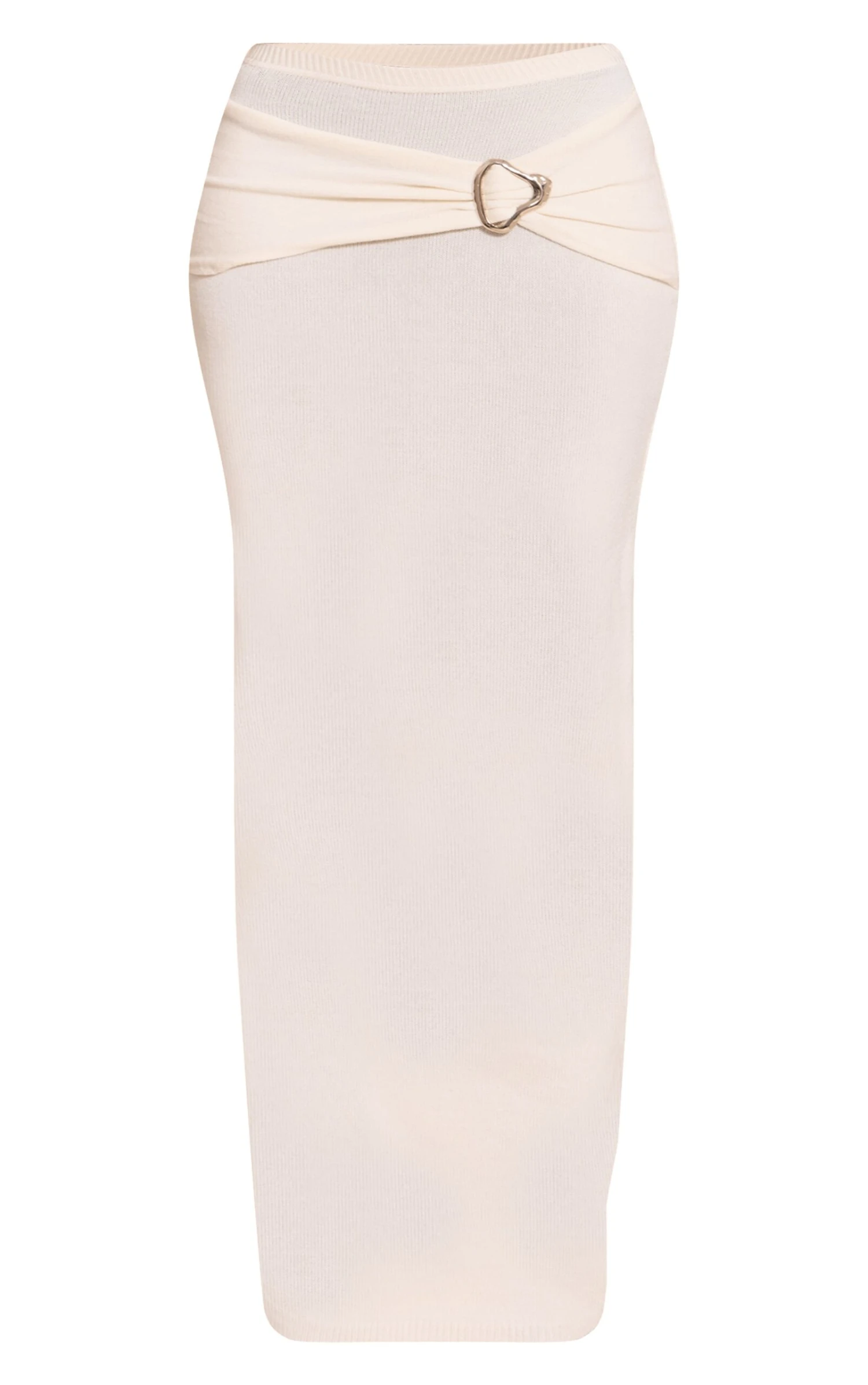 Prettylittlething Cream Trim Detail Maxi Skirt 5 Prettylittlething Cream Trim Detail Maxi Skirt - Image 5