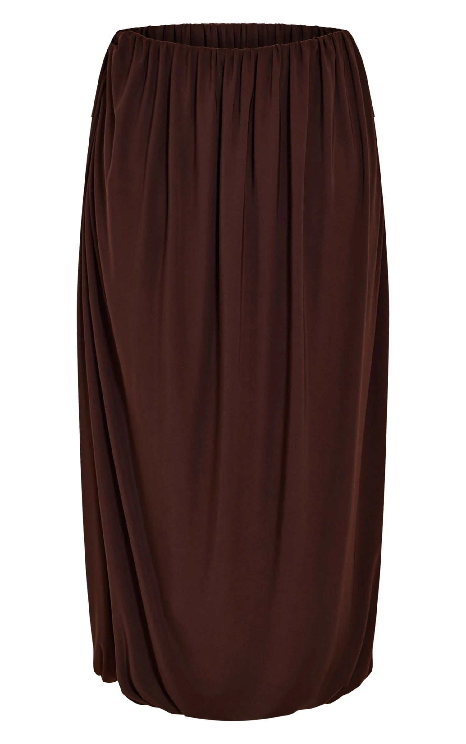 Prettylittlething Chocolate Double Slinky Bubble Hem Midaxi Skirt 5 Prettylittlething Chocolate Double Slinky Bubble Hem Midaxi Skirt - Image 5