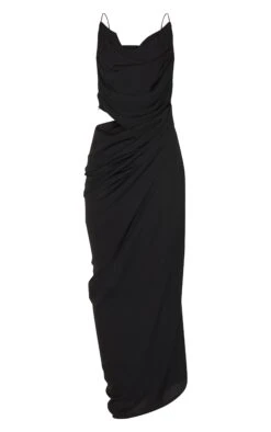 Prettylittlething Black Chiffon Drape Cut Out Midaxi Dress -Pretty Little Thing Shop d49288556d7843d94f4df437679d27ed84cb4558 CNM1591 5 black chiffon drape cut out maxi dress