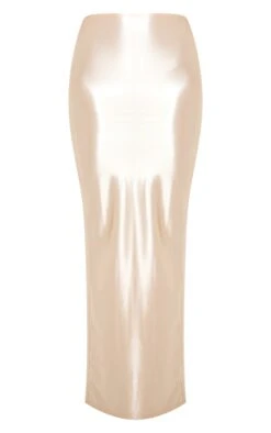 Prettylittlething Champagne Stretch Satin Split Side Maxi Skirt -Pretty Little Thing Shop d4ac3979571312f26e944fef806c13eb44467e8f cnf3371 5