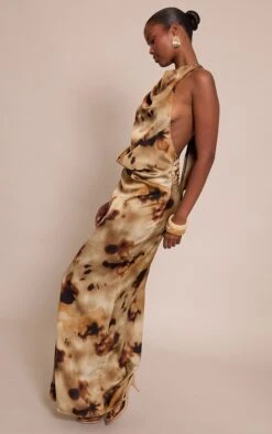 Prettylittlething Green Abstract Print Satin Ombre Print Cowl Neck Maxi Dress -Pretty Little Thing Shop d51587e46b0476686e3b0372bdd24d7d070bd0fa CNO3142 3 green abstract print satin ombre print cowl neck maxi dress