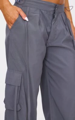 Prettylittlething Dark Grey Lightweight Shell Low Rise Cargo Ttrousers -Pretty Little Thing Shop d5242cbcb551c23ca6aa4f2cb5ce80840311e623 cnc2059 4