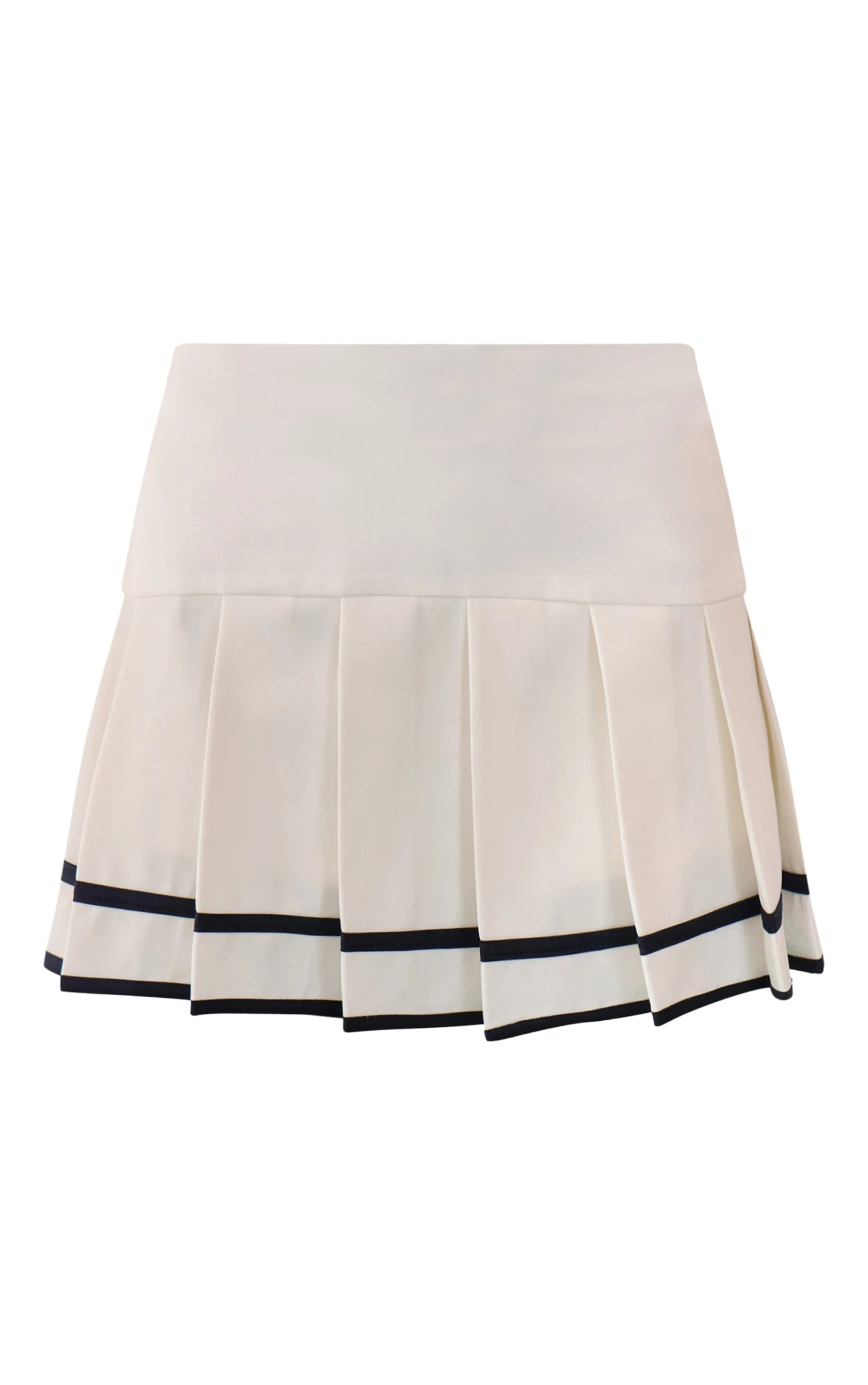 Prettylittlething White Contrast Stripe Box Pleat Mini Skirt 6 Prettylittlething White Contrast Stripe Box Pleat Mini Skirt - Image 6