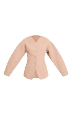 Prettylittlething Taupe Collarless Fabric Covered Button Blazer 9 Prettylittlething Taupe Collarless Fabric Covered Button Blazer -Pretty Little Thing Shop d52e4e59536bff0fda49cddb61fd8f063e4bed58 CNN8550 5 taupe collarless fabric covered button blazer