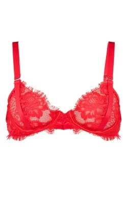 Prettylittlething Red Eyelash Lace Underwired Bra -Pretty Little Thing Shop d5f86969577946f723fc30a94a88259c34ad979b CNK6166 5 red eyelash lace underwired bra