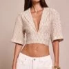 Stone Pinstripe Lightweight Woven Twist Cropped Shirt 10 Stone Pinstripe Lightweight Woven Twist Cropped Shirt -Pretty Little Thing Shop d65464d1c024f276ce94d366e99be9f29def2bb1 CNO1555 1 stone pinstripe lightweight woven twist cropped shirt