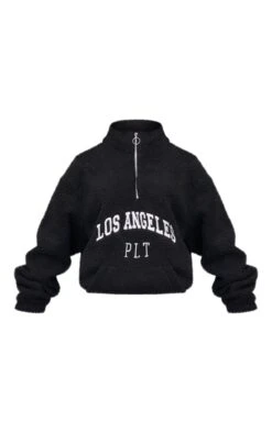 Prettylittlething Black Quarter Zip Pocket Detail Fleece -Pretty Little Thing Shop d670cd0ae0e7cf17967ab8955e883626b165058b cnj3147 5