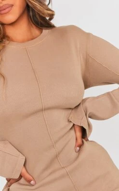 Prettylittlething Taupe Ribbed Exposed Seam Long Sleeve Bodycon Dress 8 Prettylittlething Taupe Ribbed Exposed Seam Long Sleeve Bodycon Dress -Pretty Little Thing Shop d70a5d35936bc41c20e49c62bb42ca7b1fdabd2e cng5774 4