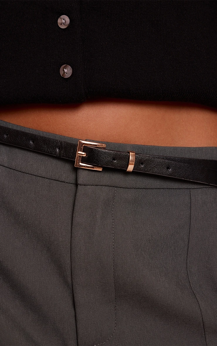 Prettylittlething Charcoal Belted Skirt 5 Prettylittlething Charcoal Belted Skirt - Image 5