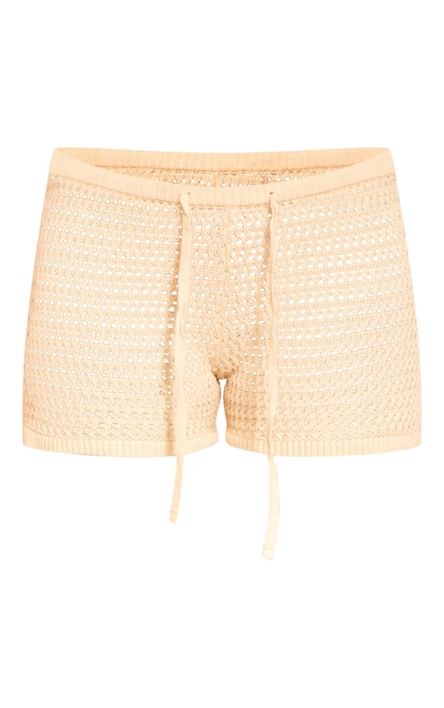 Prettylittlething Lemon Fine Crochet Knit Drawstring Shorts 6 Prettylittlething Lemon Fine Crochet Knit Drawstring Shorts - Image 6