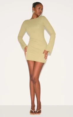 Prettylittlething Olive Onion Skin Boat Neck Flute Sleeve Mini Dress -Pretty Little Thing Shop d923e57db70c8b7712b4546061ce79bc3994be3f CNN2959 3 olive onion skin boat neck flute sleeve mini dress