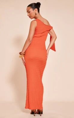 Prettylittlething Rust Textured Asymmetric Drape Detail Bodycon Dress -Pretty Little Thing Shop da01265889fc264feb1333b25ae9e14332def792 CNN7321 2 rust textured asymmetric drape detail bodycon dress