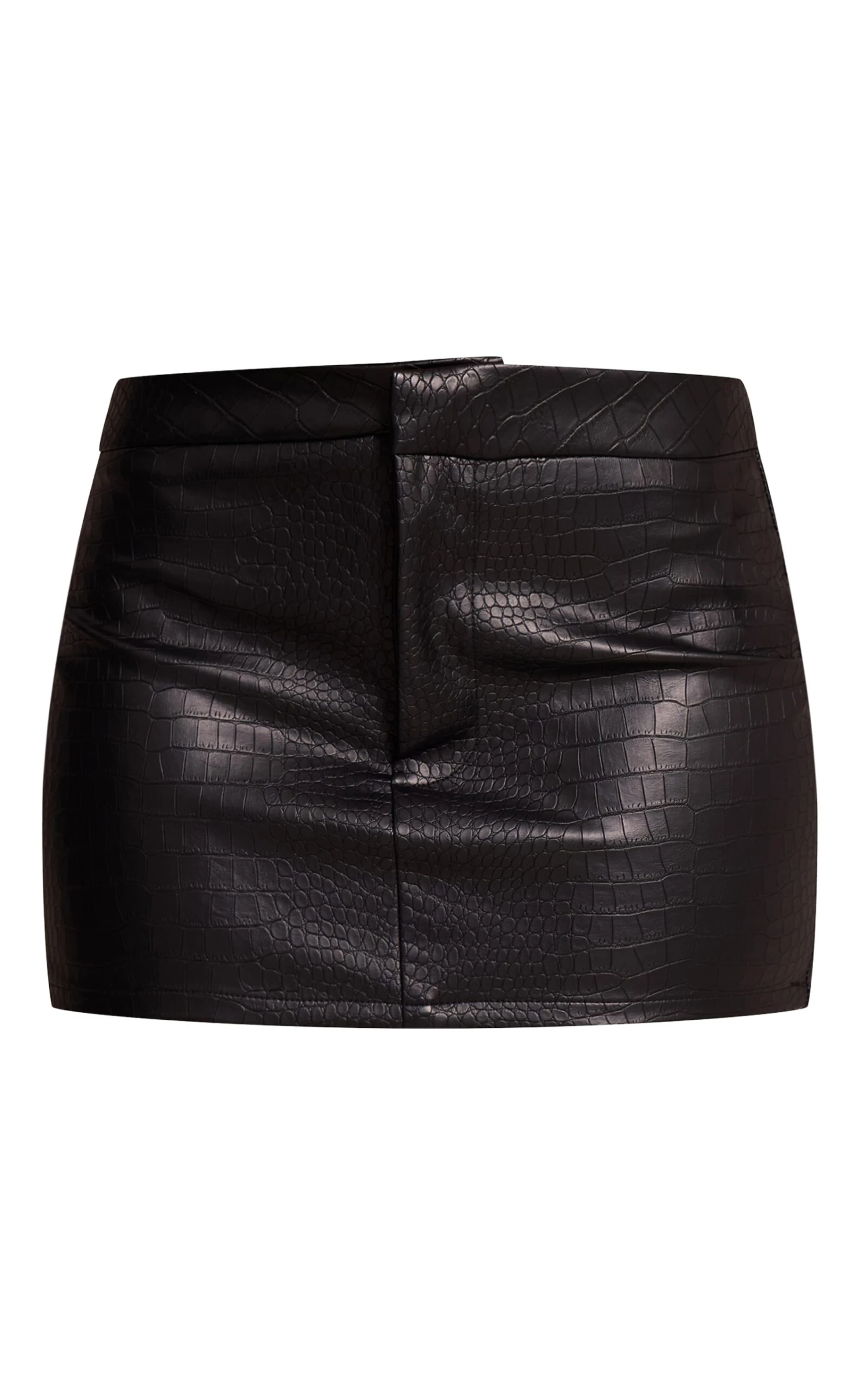 Black Croc Faux Leather Mini Skirt 6 Black Croc Faux Leather Mini Skirt - Image 6