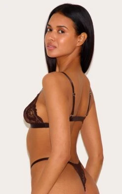 Prettylittlething Chocolate Lace Triangle Lingerie Set -Pretty Little Thing Shop da3e0942c2ea9c6e1877a50010e2153ca4ef048c CNL8527 2 chocolate lace triangle lingerie set