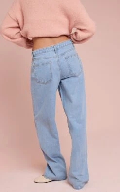 Prettylittlething Light Blue Mid Rise Straight Leg Jeans -Pretty Little Thing Shop db14cb09edce8a44ae4dddaef818139b159159c4 CNM0603 3 light blue mid rise straight leg jeans