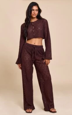 Prettylittlething Brown Lace Straight Leg Pant 6 Prettylittlething Brown Lace Straight Leg Pant -Pretty Little Thing Shop db481b49207ad66c1ebe51ef818f0e3760c0c87d CNM3202 2 brown lace straight leg trouser