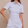 Prettylittlething Baby Blue Cotton Poplin Button Up Romper -Pretty Little Thing Shop db6e9004983c49ef1a39540e3cf08935e9c5e401 CNN7773 1 baby blue cotton poplin button up playsuit