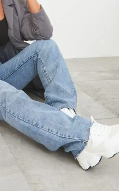 Prettylittlething Mid Blue Wash Long Straight Leg Raw Hem Jeans 8 Prettylittlething Mid Blue Wash Long Straight Leg Raw Hem Jeans -Pretty Little Thing Shop db90703d44d8e5bd55c47abee75ddf5225f6b145 cmk1487 4