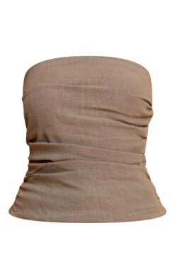 Prettylittlething Khaki Textured Bandeau Top -Pretty Little Thing Shop dba4050aebd43b4fa102420d58b151c5dad742a9 CNM9988 5 khaki textured bandeau top