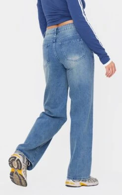 Prettylittlething Mid Blue Wash Straight Leg Denim Jeans -Pretty Little Thing Shop dc7a94dc2e4ec94f400992d609dbae0b606fafc4 cnh3591 3
