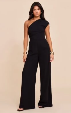 Prettylittlething Black Chiffon One Shoulder Ruched Jumpsuit 7 Prettylittlething Black Chiffon One Shoulder Ruched Jumpsuit -Pretty Little Thing Shop dcf98dfef03a20b5afb97a43a77461bb53ef277b CNN5494 3 black chiffon one shoulder ruched jumpsuit