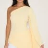 Prettylittlething Butter Yellow Woven Asymmetric Flare Sleeve Long Top -Pretty Little Thing Shop dd31909743fd9b83e4547e2f07a5ab51d28cf589 CNN6934 1 butter yellow woven asymmetric flare sleeve long top
