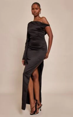 Prettylittlething Black Textured Woven Tie Shoulder Midaxi Dress -Pretty Little Thing Shop dd3c722e2a9ba1ce4dedf46ee1a723e83eb28654 CNO3251 3 black textured woven tie shoulder midaxi dress