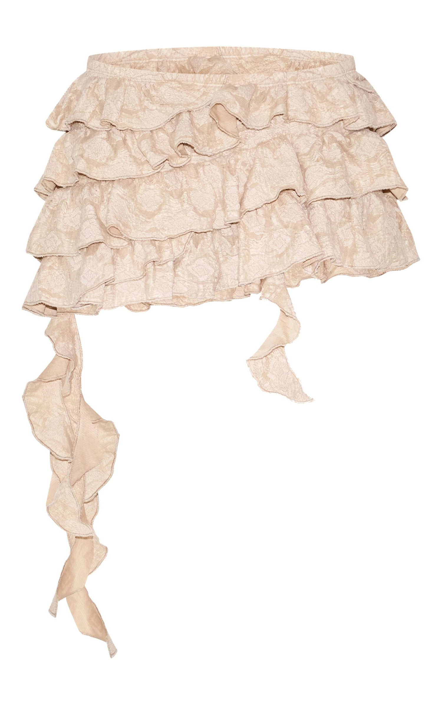 Prettylittlething Sage Textured Tiered Rara Mini Skirt 6 Prettylittlething Sage Textured Tiered Rara Mini Skirt - Image 6