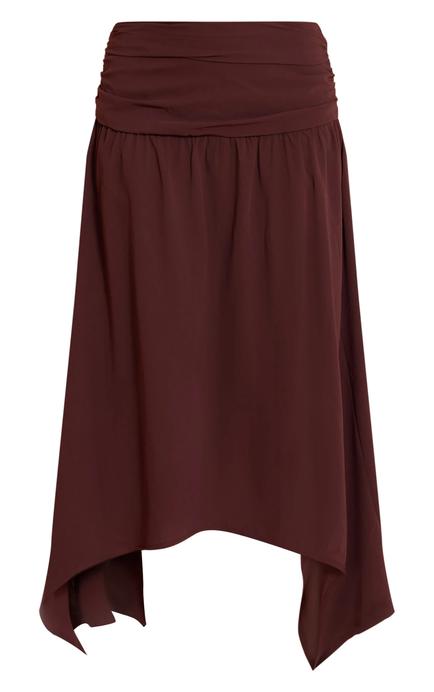 Prettylittlething Dark Plum Asymmetric Hem Maxi Skirt 5 Prettylittlething Dark Plum Asymmetric Hem Maxi Skirt - Image 5