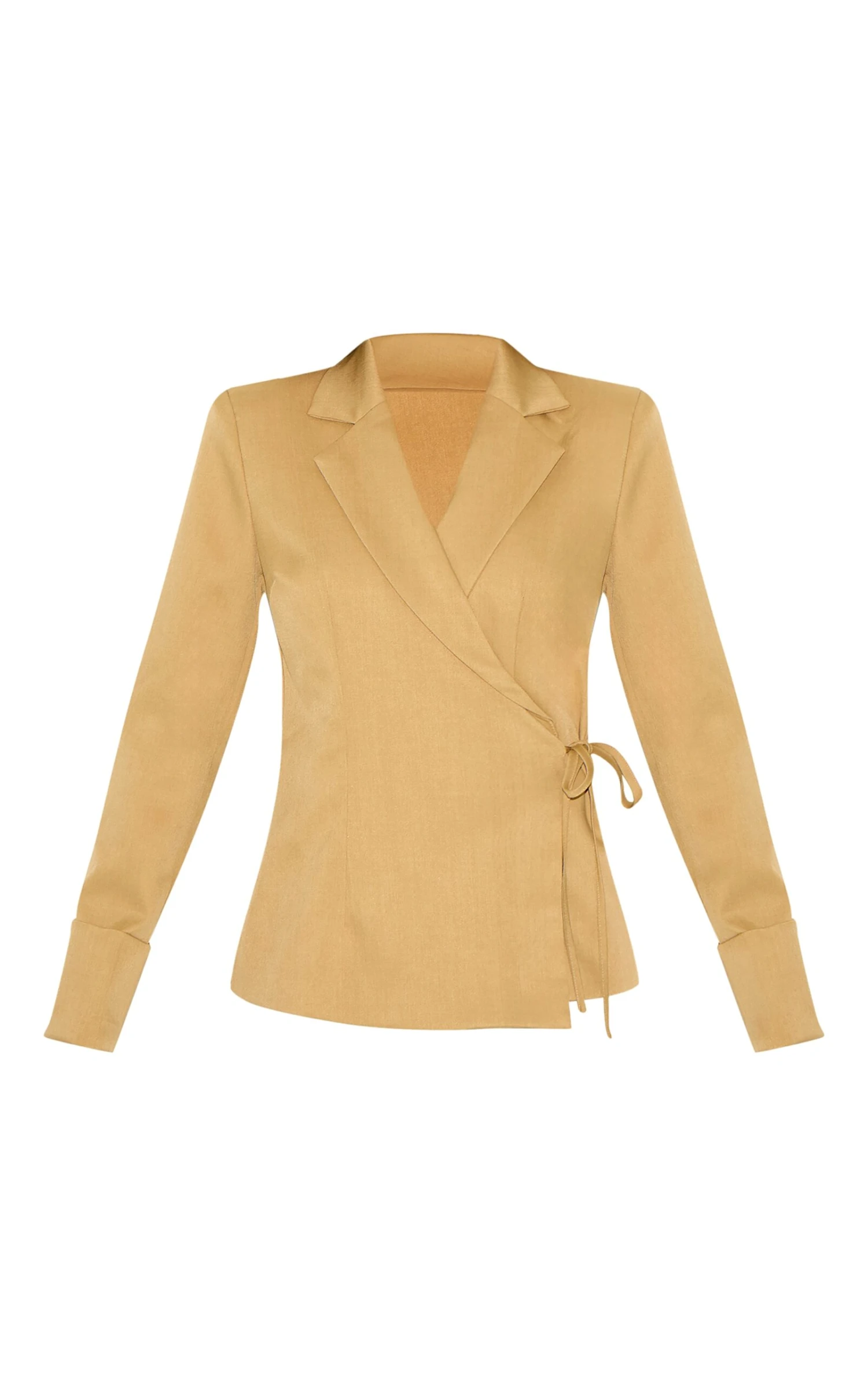 Prettylittlething Sand Tie Side Blazer 5 Prettylittlething Sand Tie Side Blazer - Image 5