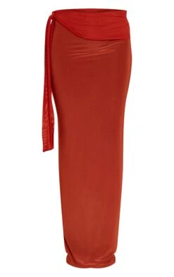 Prettylittlething Burnt Orange Double Slinky Knotted Maxi Skirt 9 Prettylittlething Burnt Orange Double Slinky Knotted Maxi Skirt -Pretty Little Thing Shop dde96376c79fd9b517d3b7a89949d595a6740892 CNN4188 5 burnt orange double slinky knotted maxi skirt