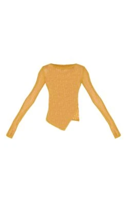 Prettylittlething Olive Ladder Knit Sheer Asymmetric Hem Top -Pretty Little Thing Shop de662766fcf11082e5d821983dd48e16736d7517 CNL3276 5 olive ladder knit sheer asymmetric hem top