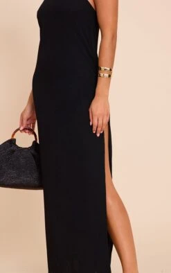 Prettylittlething Black Onion Skin Plunge Sleeveless Maxi Dress -Pretty Little Thing Shop dea49650b7a3d075a4e227534f2220f051f56469 CNN7328 4 black onion skin plunge sleeveless maxi dress