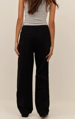 PRETTYLITTLETHING Washed Black High Waist Boyfriend Jean -Pretty Little Thing Shop dec554b370e55161ec0b343181dcc5b3bdd98cbe CNM5169 3 prettylittlething washed black high waist boyfriend jean