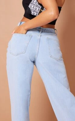 Prettylittlething Light Blue Wash Dipped Back Waistband Boyfriend Jeans -Pretty Little Thing Shop df09cebbc35f2755c8399c18fbb7cee49d79d6c1 cmv9770 4