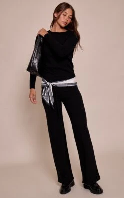 Prettylittlething Black Long Sleeve Fine Knit Top -Pretty Little Thing Shop df0edddd954c5aadc73ad3ac2ef73d5d6afdf6f5 CNN7027 3 black long sleeve fine knit top