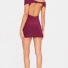 Prettylittlething Plum Double Layer Soft Touch Bardot Twist Back Mini Dress -Pretty Little Thing Shop df2cfc730a718be0f6914aeebe81f81198ebb465 cnl4493 1