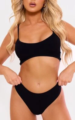 Prettylittlething Black Pack Of 3 Seamless Thongs