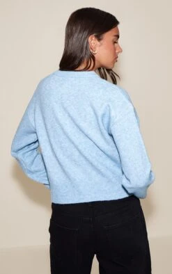 Prettylittlething Light Blue Crew Neck Knit Cardigan -Pretty Little Thing Shop df8b4e1c1525761d16d0482c7cf616ddbd6182b8 CNN6368 2 light blue crew neck knit cardigan