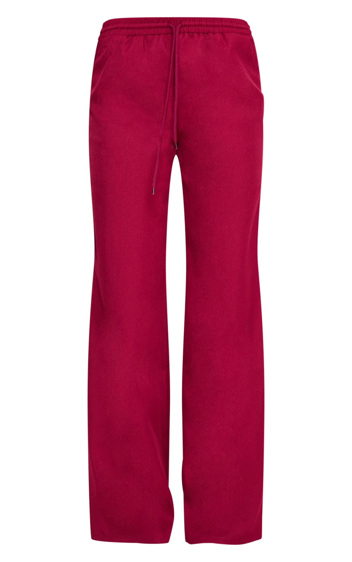 Prettylittlething Cherry Red Woven Mid Rise Wide Leg Pants 5 Prettylittlething Cherry Red Woven Mid Rise Wide Leg Pants - Image 5