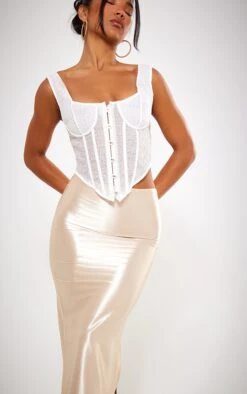 Prettylittlething Champagne Stretch Satin Split Side Maxi Skirt -Pretty Little Thing Shop dff59b4b9ea4111080721c20733b7d896ba07a7b cnf3371 4