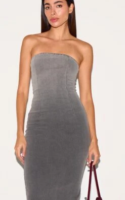 Prettylittlething Grey Ombre Stretch Denim Strapless Midaxi Dress -Pretty Little Thing Shop e02748f87ff743a71e137d6aa752c8501b0cd103 CNL6897 4 grey ombre strapless midaxi dress