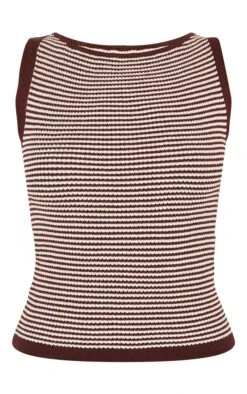 Prettylittlething Chocolate Stripe Waffle Knit Boat Neck Top 9 Prettylittlething Chocolate Stripe Waffle Knit Boat Neck Top -Pretty Little Thing Shop e064843b88eaf5db34e48b4b8bc0f56fda4e4abb CNL6082 5 chocolate stripe waffle knit boat neck top