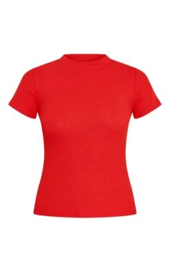 Prettylittlething Tomato Red Soft Rib Crew Neck Short Sleeve Top -Pretty Little Thing Shop e0b60235dba3db757a71873ed7ad4dbb54a6b4bb CNM9827 5 tomato red soft rib crew neck short sleeve top