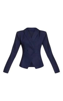 Prettylittlething Navy Double Breasted Pointed Hem Blazer -Pretty Little Thing Shop e123e383f67eed310d3951a4bde2288e21ee2761 CNM6650 5 navy double breasted pointed hem blazer