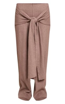 Prettylittlething Mushroom Brushed Wrap Detail Straight Leg Pants -Pretty Little Thing Shop e17dd12a6e636c5e9e1e31cf500bc4dd6ecde00f CNO5786 5 mushroom brushed wrap detail straight leg trousers