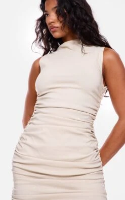 Prettylittlething Stone High Neck Ruched Bodycon Dress 6 Prettylittlething Stone High Neck Ruched Bodycon Dress -Pretty Little Thing Shop e20ff93cedc2c5372c93894b01086c05e54882d1 CNK1004 2 stone high neck ruched bodycon dress