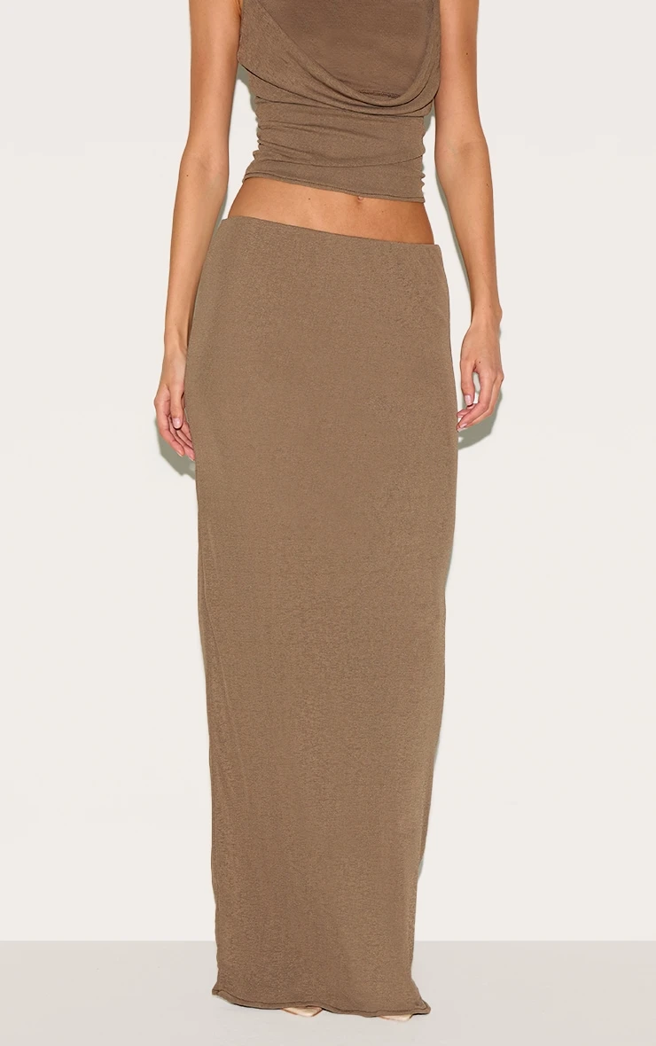 Prettylittlething Mushroom Onion Skin Maxi Skirt 2 Prettylittlething Mushroom Onion Skin Maxi Skirt - Image 2