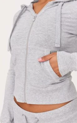 Prettylittlething Grey Marl Zip Up Fitted Track Top -Pretty Little Thing Shop e27dcefea1b1b213d992a2d962b4e8bc1a96a58d CNL6877 4 grey marl zip up fitted track top